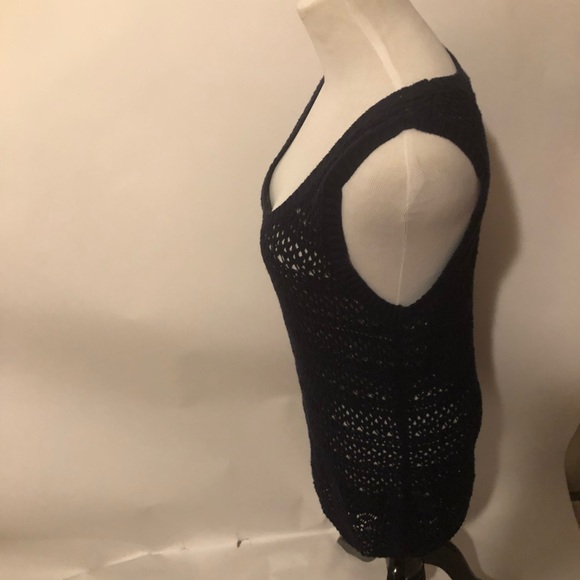 New Bass Navy Blue sleeveless top size large - Picture 3 of 6